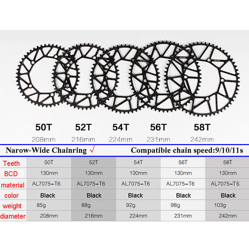 Litepro 130BCD Folding Road Bike Chainring 47-58T Bicycle Chain Wheel Crankset
