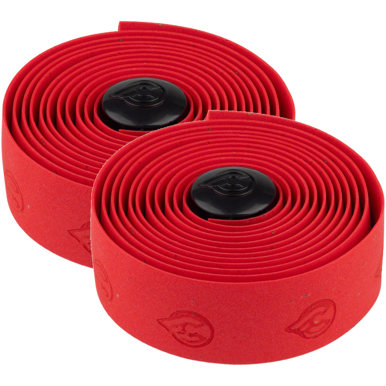 Cinelli Cork Ribbon Handlebar Tape Bundle with Plugs Red Cork Bike Bar Tape for