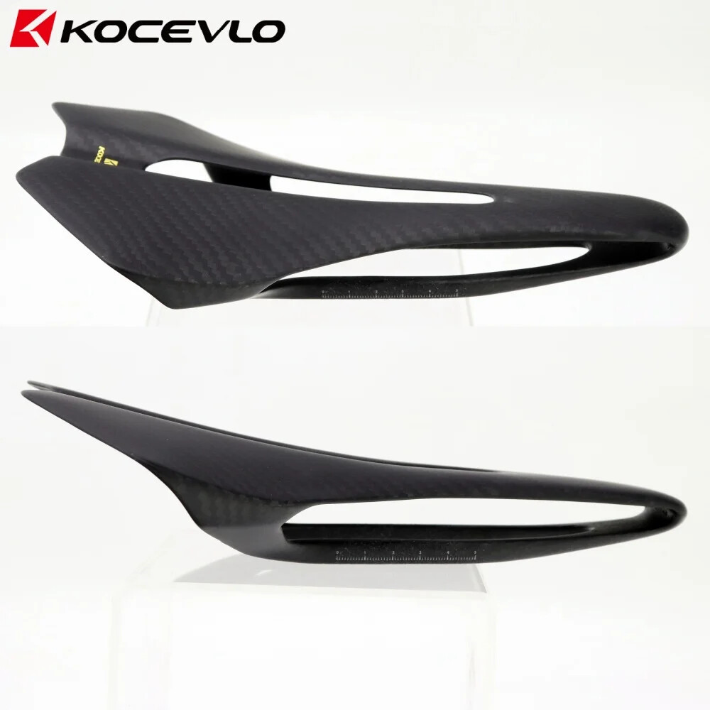 KOCEVLO Carbon Fiber Road Bike Saddle Ultralight 90g Integrated Seat Cushion