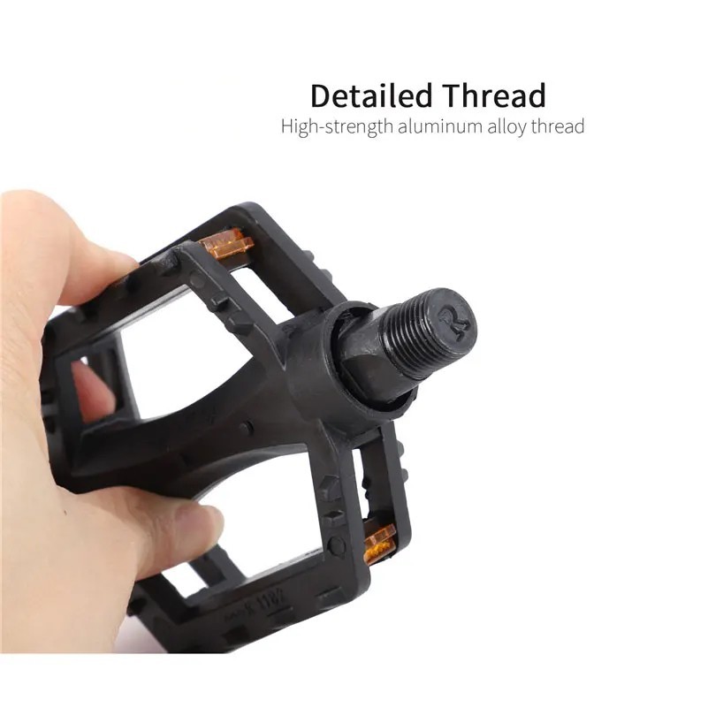 Kids Bike Pedals 9/16 1/2 Anti Slip Ultralight Bicycle Pedals with Reflectors