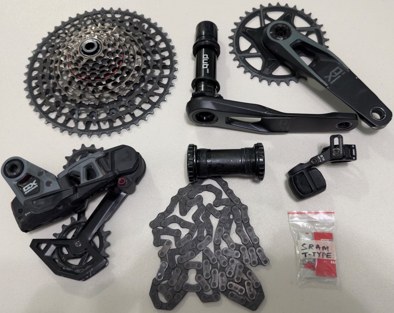 Sram XO T-Type Transmission Groupset – Cassette, Chain, Crankset & GX Derailleur