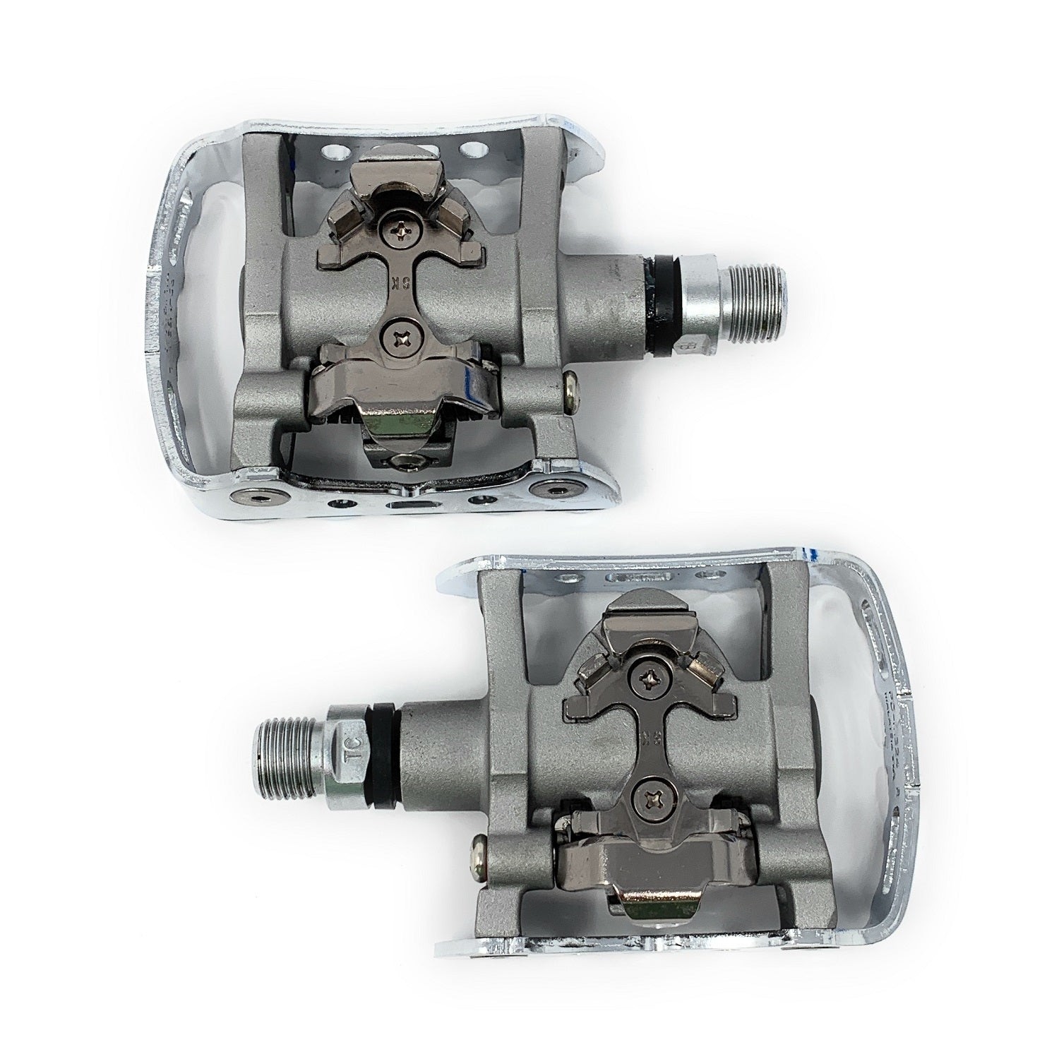 Shimano PD-M324 SPD Dual Platform Pedals Silver SM-SH56 Cleats EPDM324 Touring