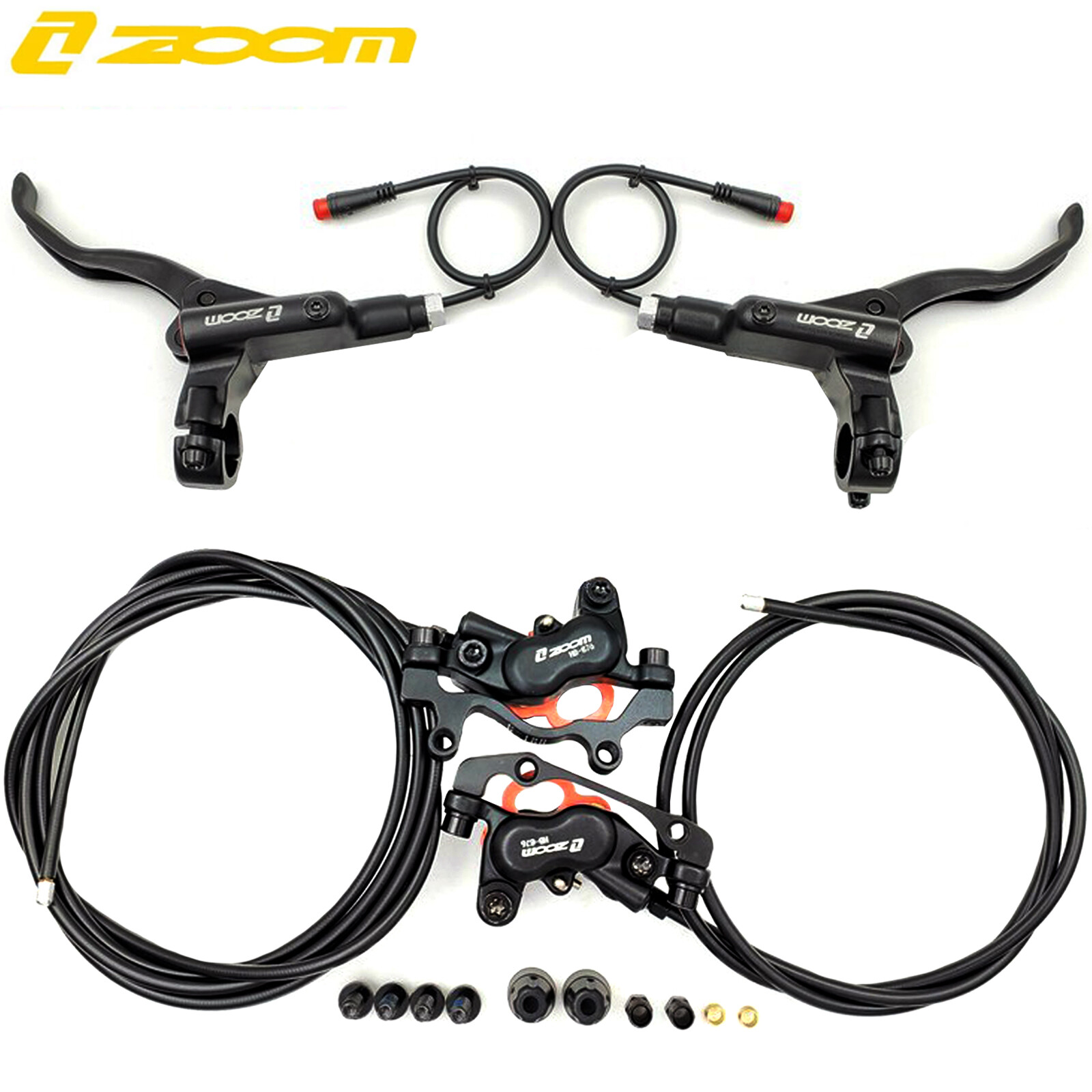 ZOOM HB-876E 4-Pistons Hydraulic Disc Brakes Front&Rear E-Bike Power-Off 160mm
