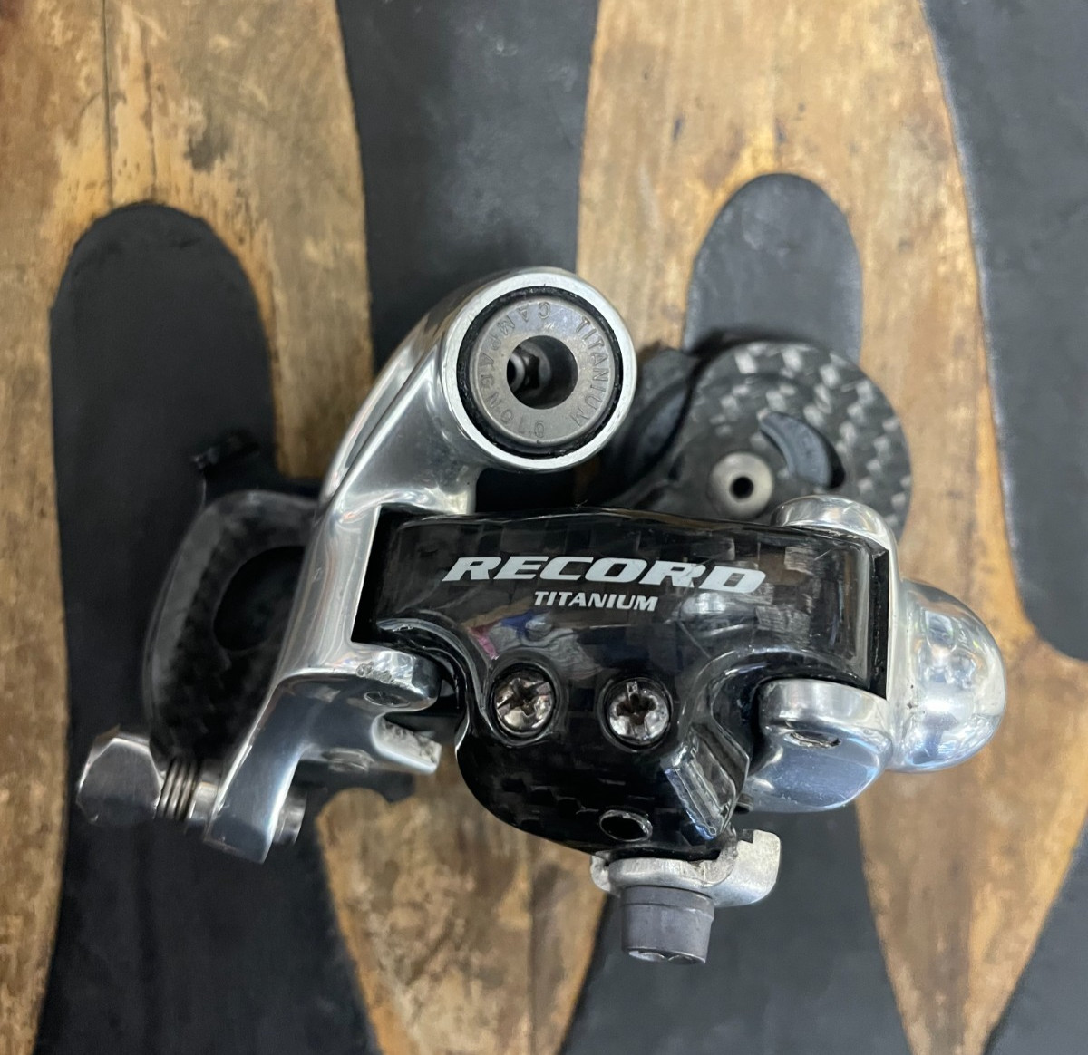 Campagnolo Record Titanium 10-speed Rear Derailleur road bike retro short cage