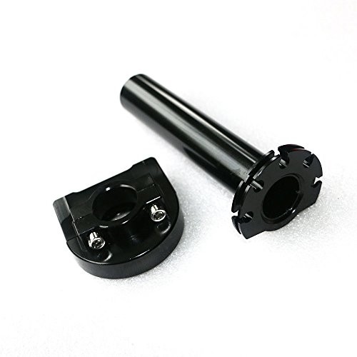 Yibid Motorcycle 7/8″ Handlebar Antiskid Rubber Hand Black + Throttle tube