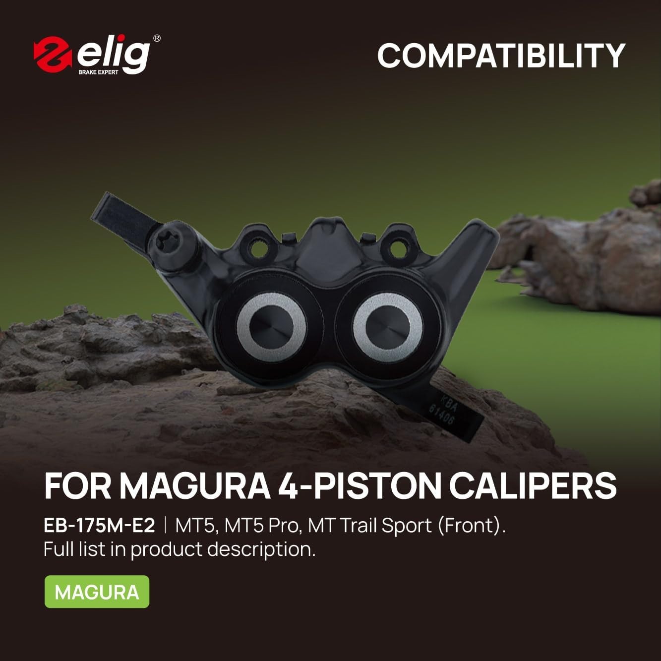 ELIG Bike Disc Brake Pads for Magura 4-Piston MT5, MT5 Pro, MT Trail Sport｜S-Ped
