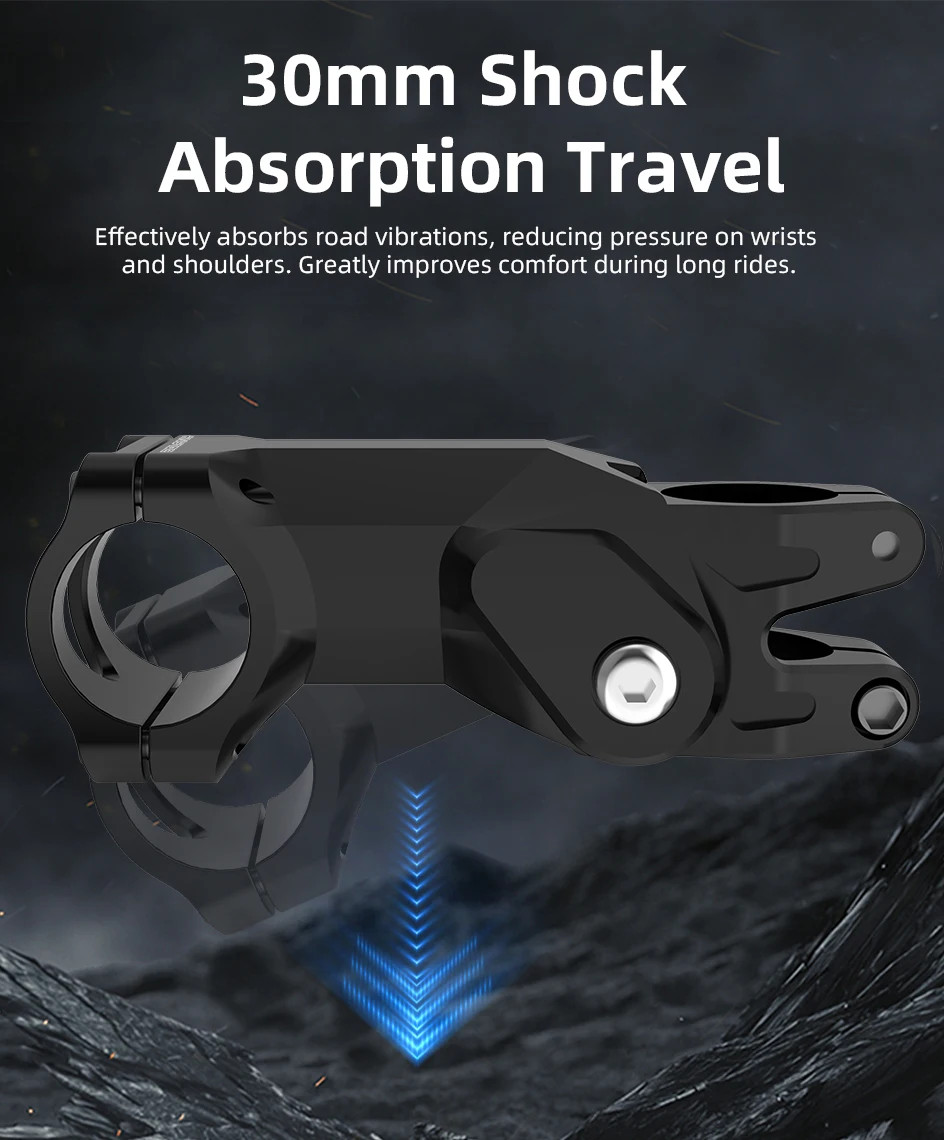 Shock Absorbing Adjustable Handlebar Stem Road Gravel Damper Suspension Stem