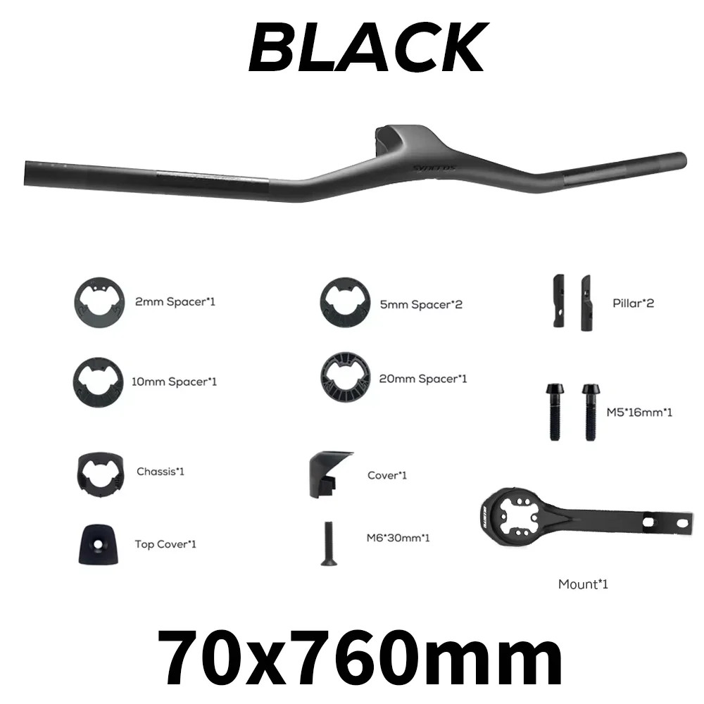 -40 Degree Full Carbon Fibre Integrated Mountain Bike Handlebar 60-100mm Stem