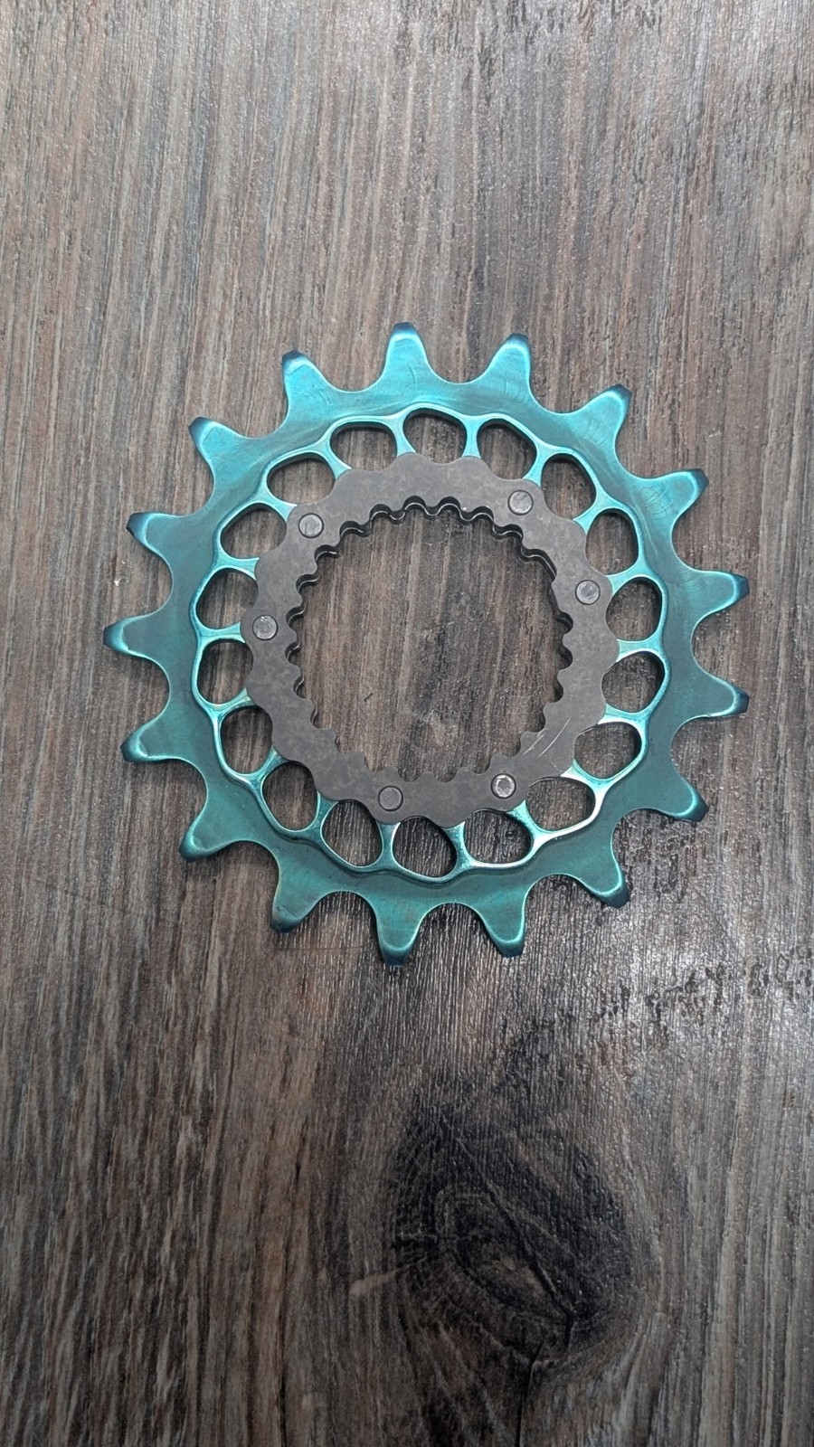 Teal (95V) Anodized Boone Titanium Single Speed Double Step Cog