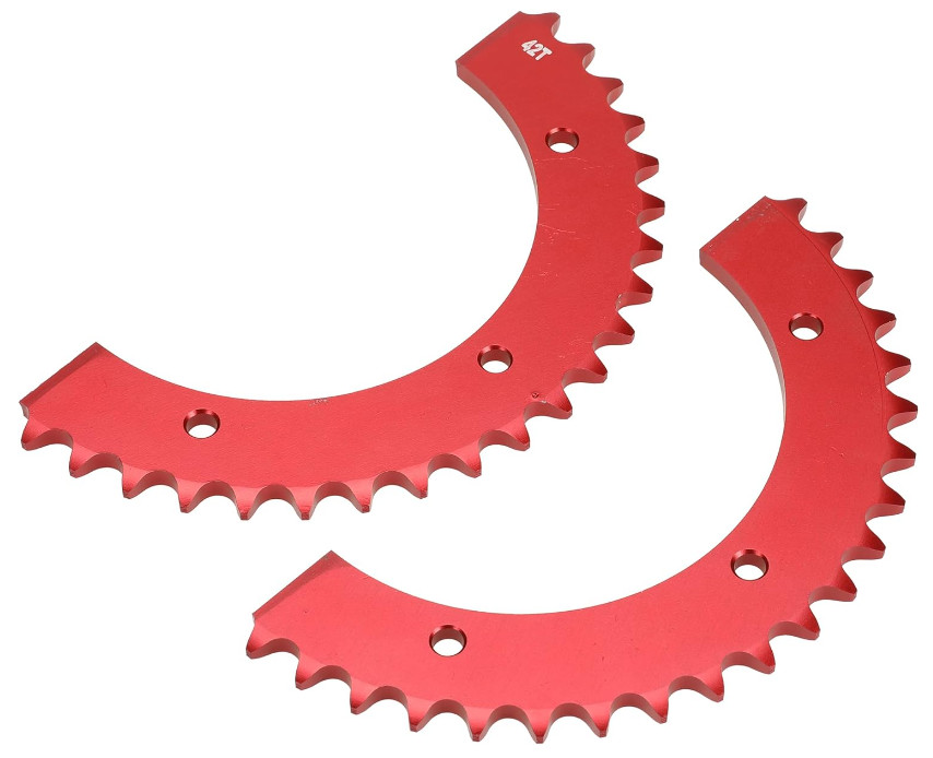 Universal Split Sprocket 420 Chain 42 Tooth Rear Drive Wheel Aluminum Sprocke…
