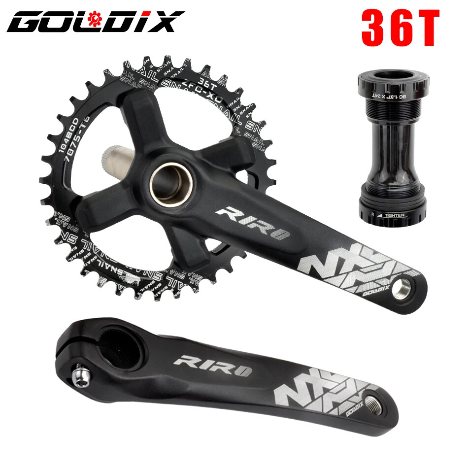 MTB Bike Crankset Hollow Integrated Crank 104BCD 32 34 36 38 40 42T Crankset BB