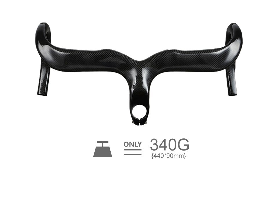 400/420/440mm Carbon Fiber Bicycle Integrated Handlebars Road Bike Drop Bar
