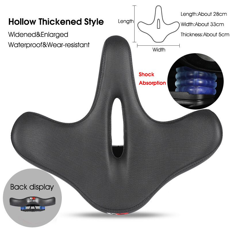 WEST BIKING Widen Ergonomic Bicycle Saddle Soft Cushion Cycling Bike Seat Saddle
