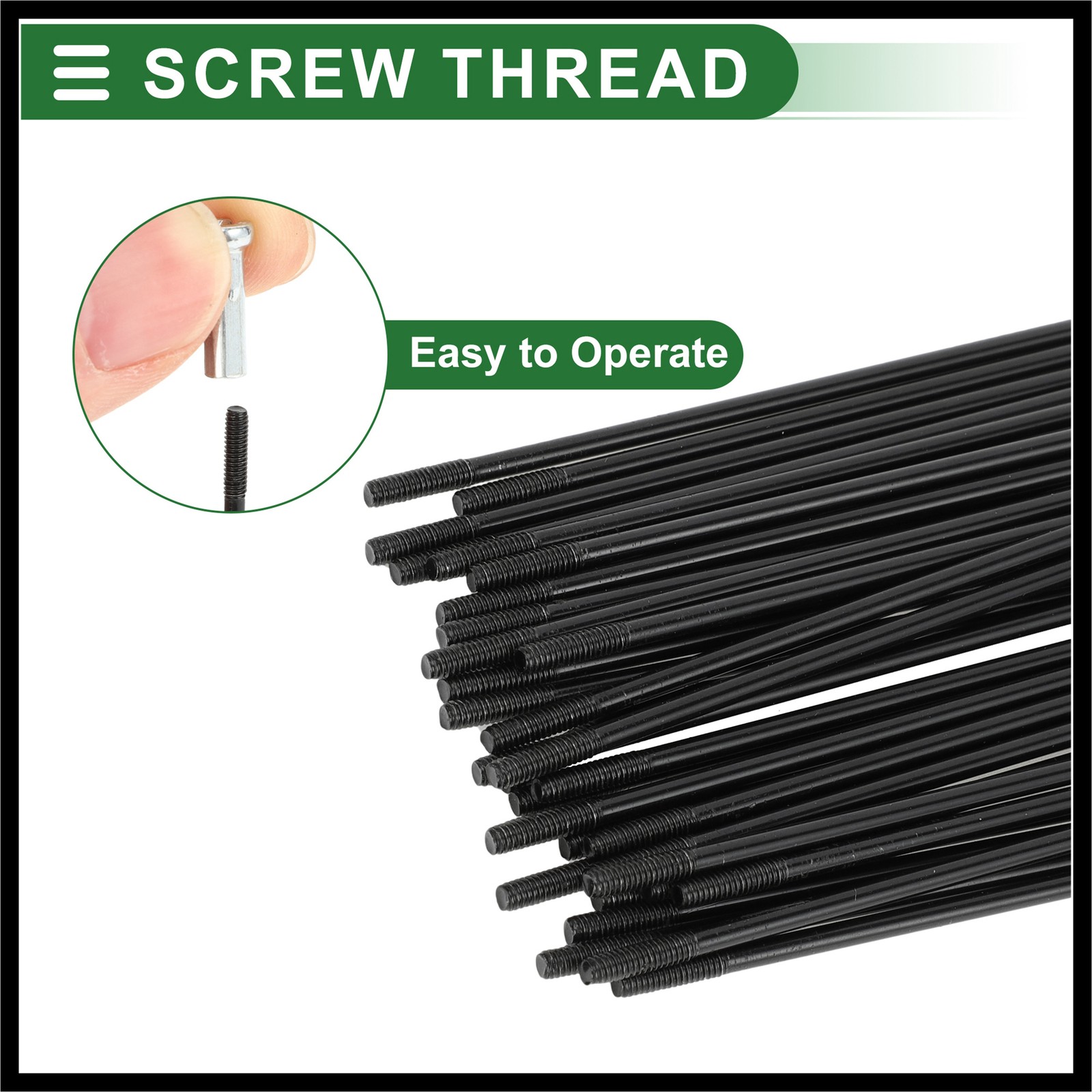 1Set 14G 245mm Length Bicycle Spokes Nipple Carbon Steel Black Universal