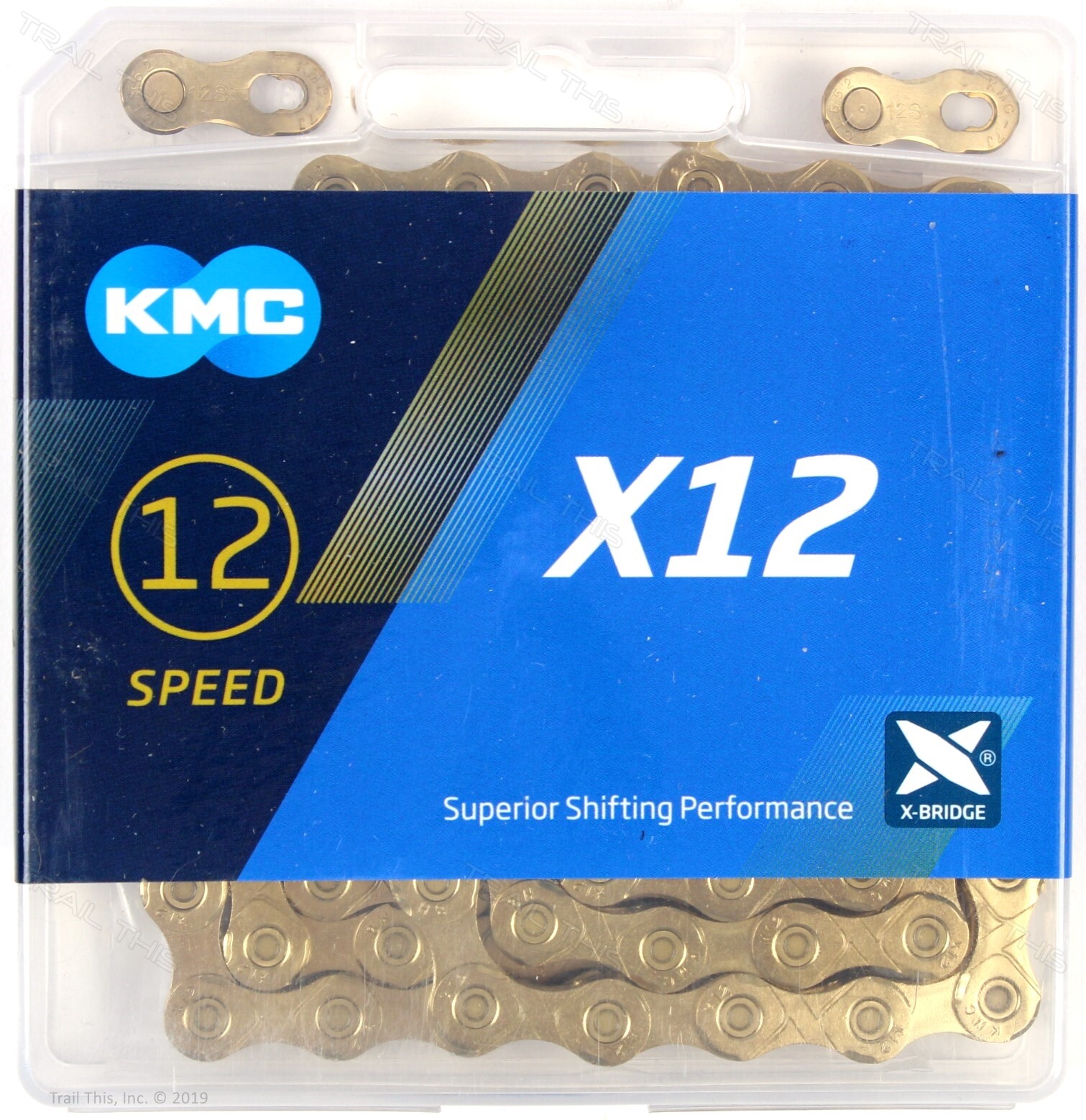 KMC X12 Gold Ti-N 12-Speed Road / MTB Bike Chain 126L fits SRAM GX NX Eagle 12sp