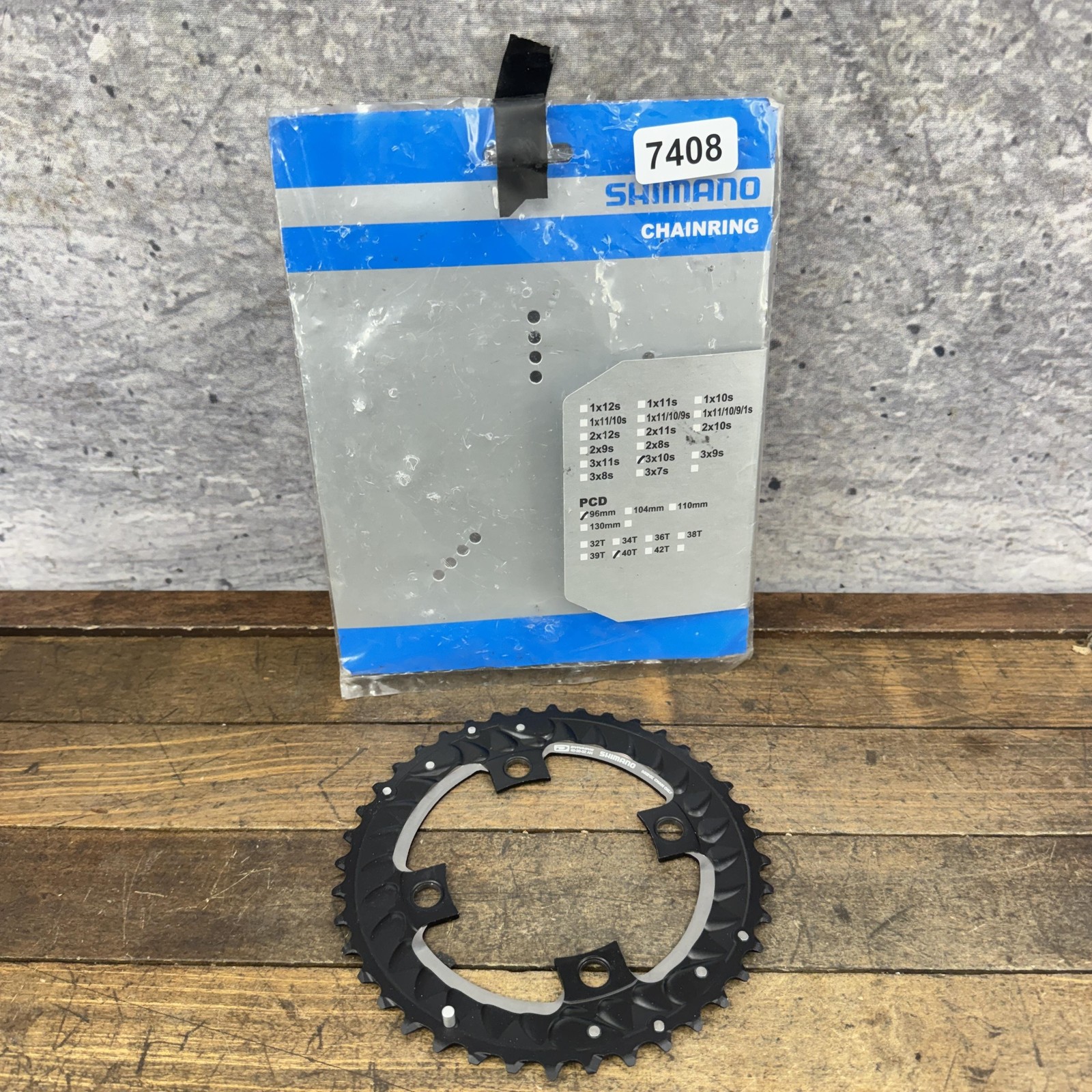 Shimano 40T Chainring 96 BCD 4-Arm SLX FC-M7000 3×10 MTB HG-X Black 10s