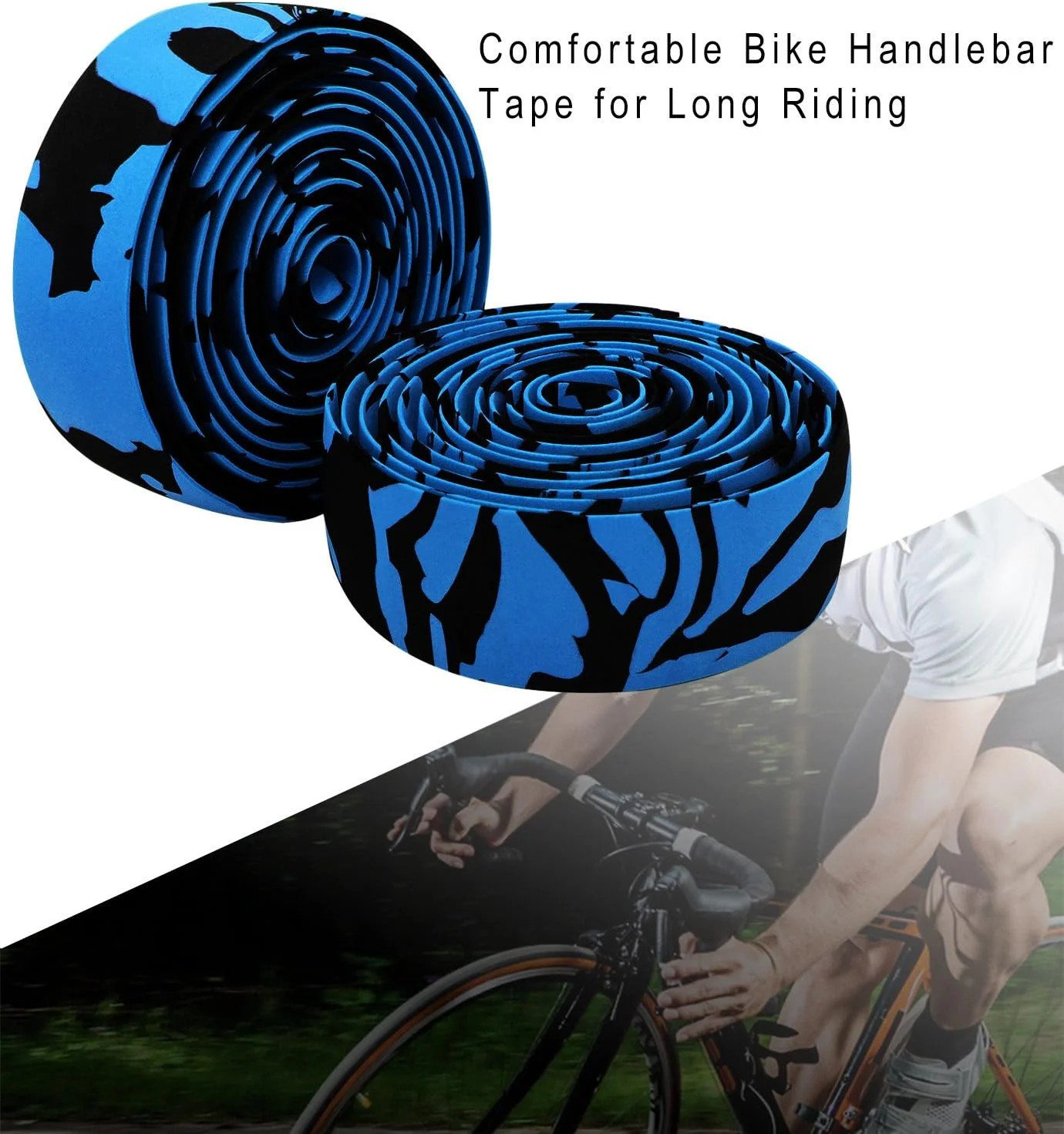 Comfort Gel Road Bike EVA Handlebar Tape Bike Bar Tape Camouflage Series Tape wi