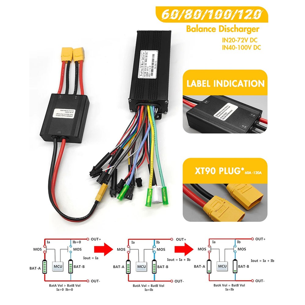 20V to 100V Dual Battery Parallel Module Balancer Protection for E-Bike‌ FS
