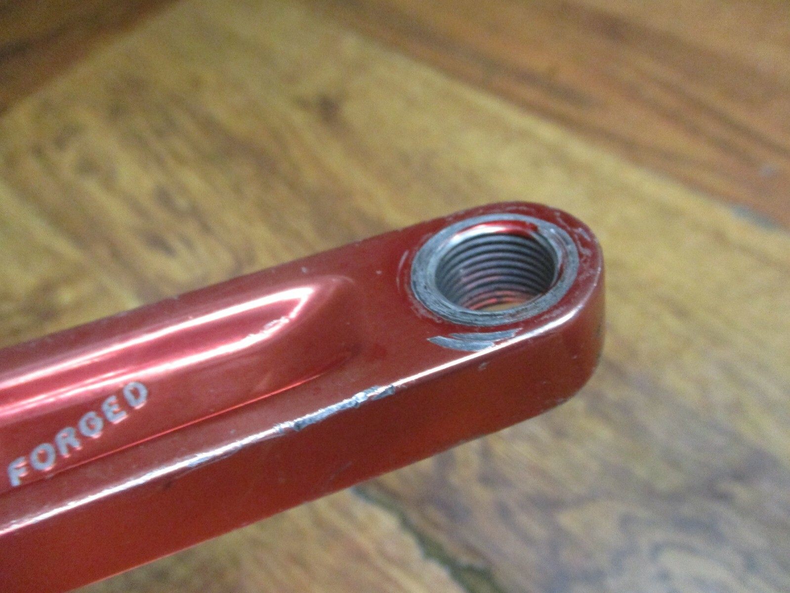VINTAGE KOOKA FORGED 175L 110/74 BCD SQUARE TAPER CRANK SET – RED