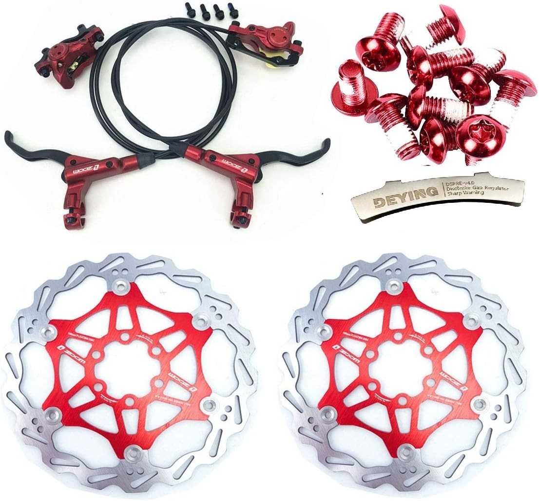 Zoom Hydraulic Disc Brake Mountain Bike MTB Front & Rear Set Floating Disc 160mm