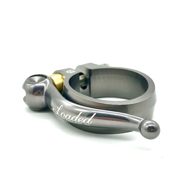 Loaded X-Lite 31.8 grey Quick release QR aluminum seat clamp collar 24g