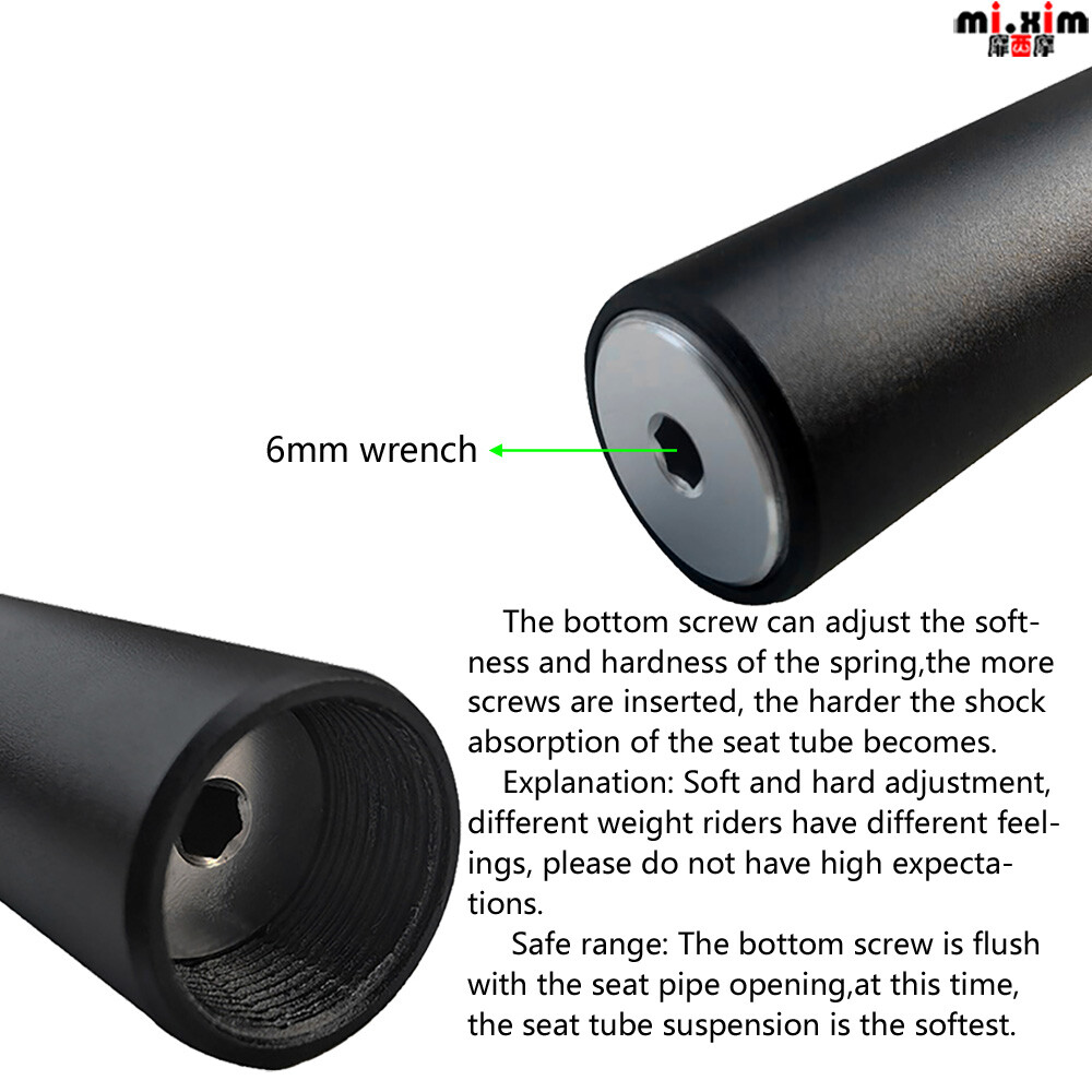 mi.Xim shock-absorbing seat tube double nail seat post 27.2/30.9/31.6/33.9*400mm