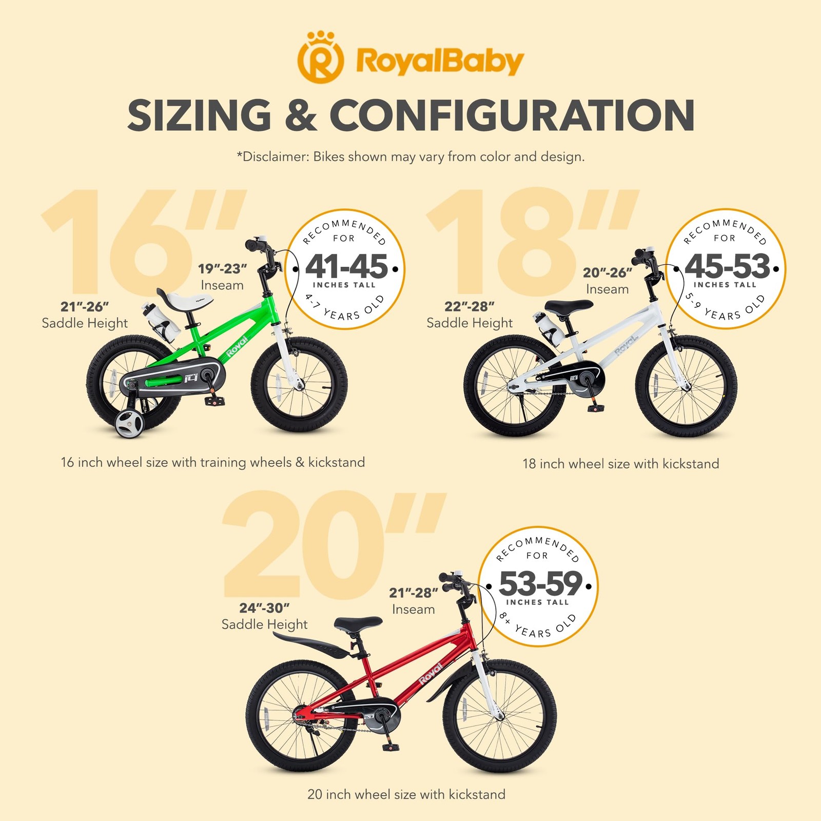 Royalbaby Freestyle Outdoor Childrens Bicycle Coaster Brakes Sporty Kid Bike