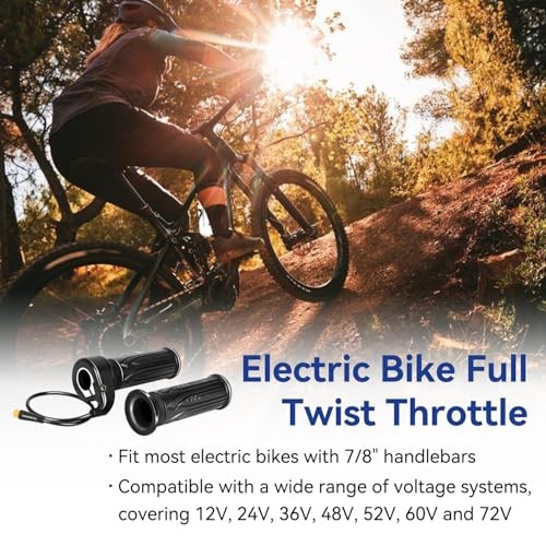 Universal 3 Pin Ebike Throttle Full Twist Compatible with Electric Bike