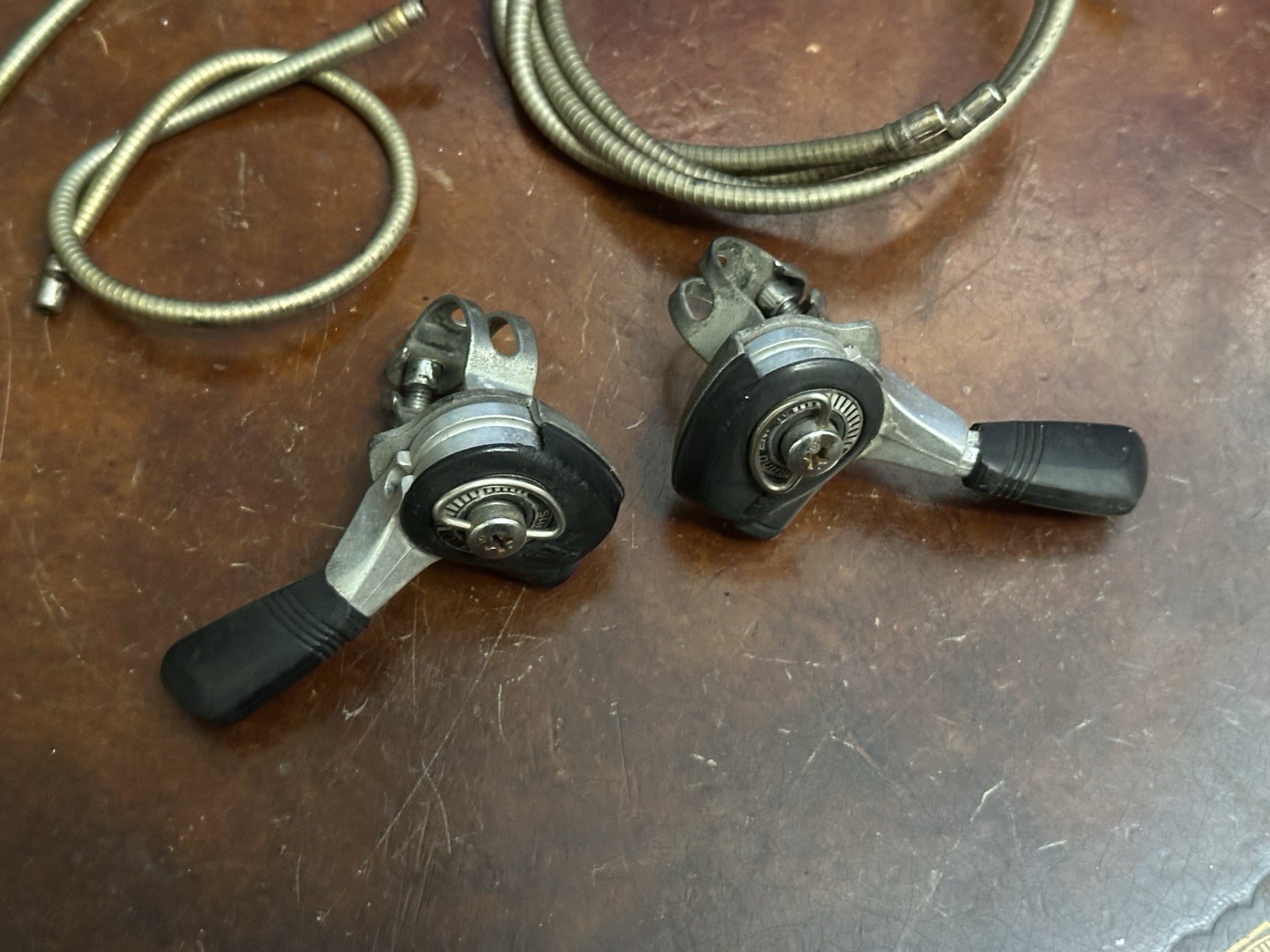 Vintage Shimano EM Thumb Shifter Set SL-MT30 MTB ATB Friction Thumbies 80s