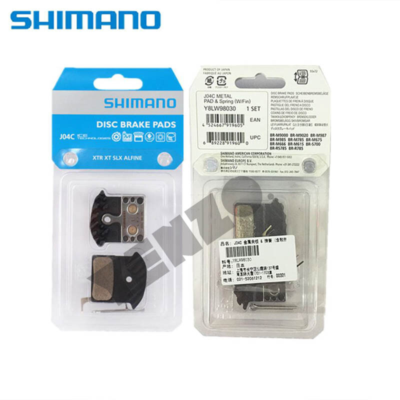 Shimano J04C Metal Bike Disc Brake Pads for XTR XT SLX with ICE Tech Cooling Fin