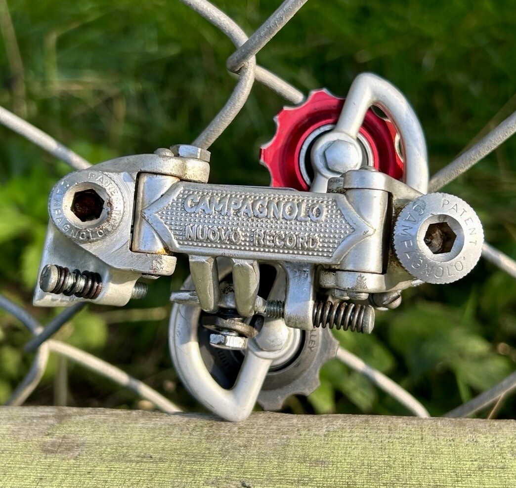Vintage Campagnolo Nuovo Record Rear Derailleur Patent 73 Bullseye Pulley Eroica