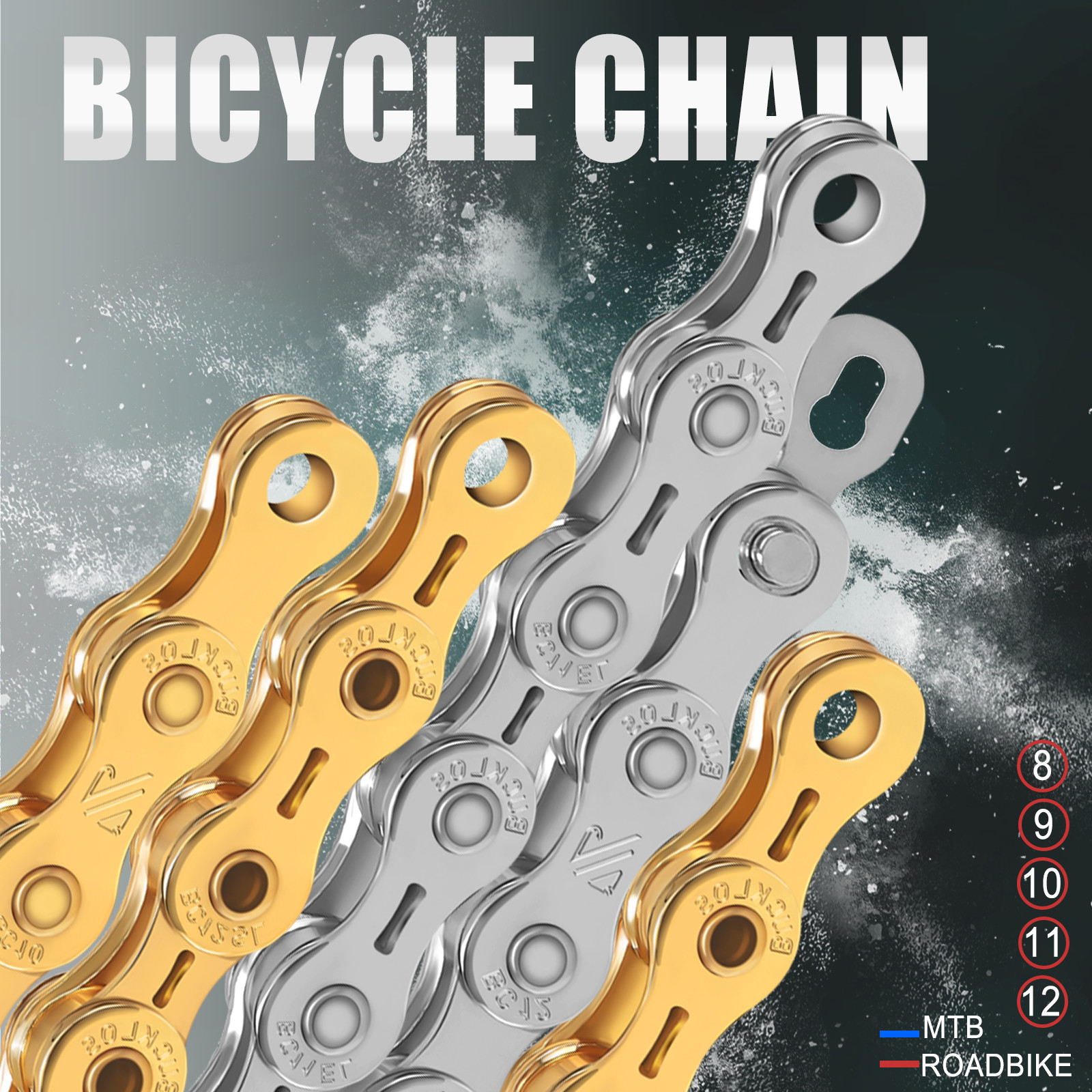 BUCKLOS 9/10/11 Speed Bicycle Chain For Shimano EL/SL MTB Road Bike 116 Links US