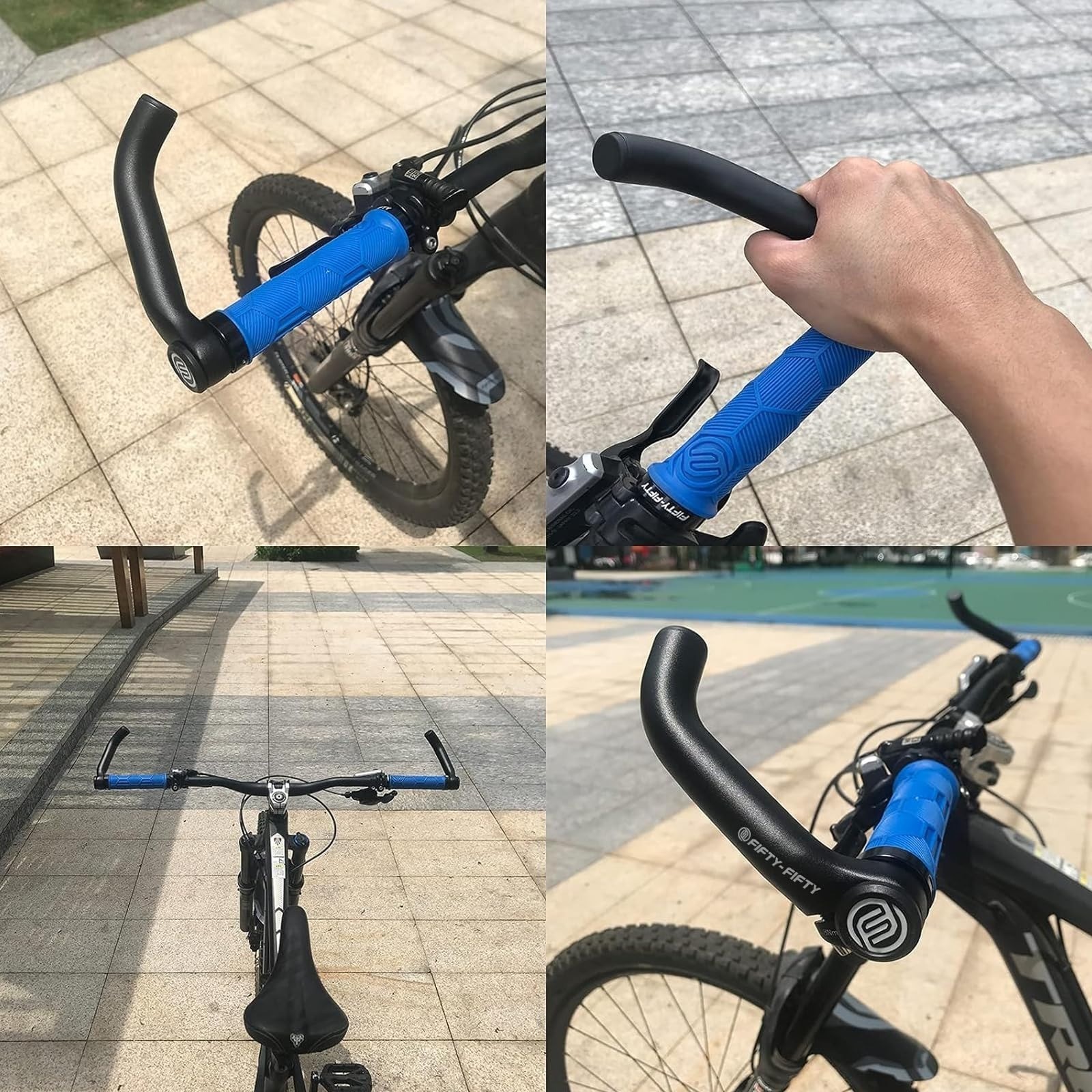 FIFTY-FIFTY Bike Bar Ends – Aluminum MTB Handlebar Extenders