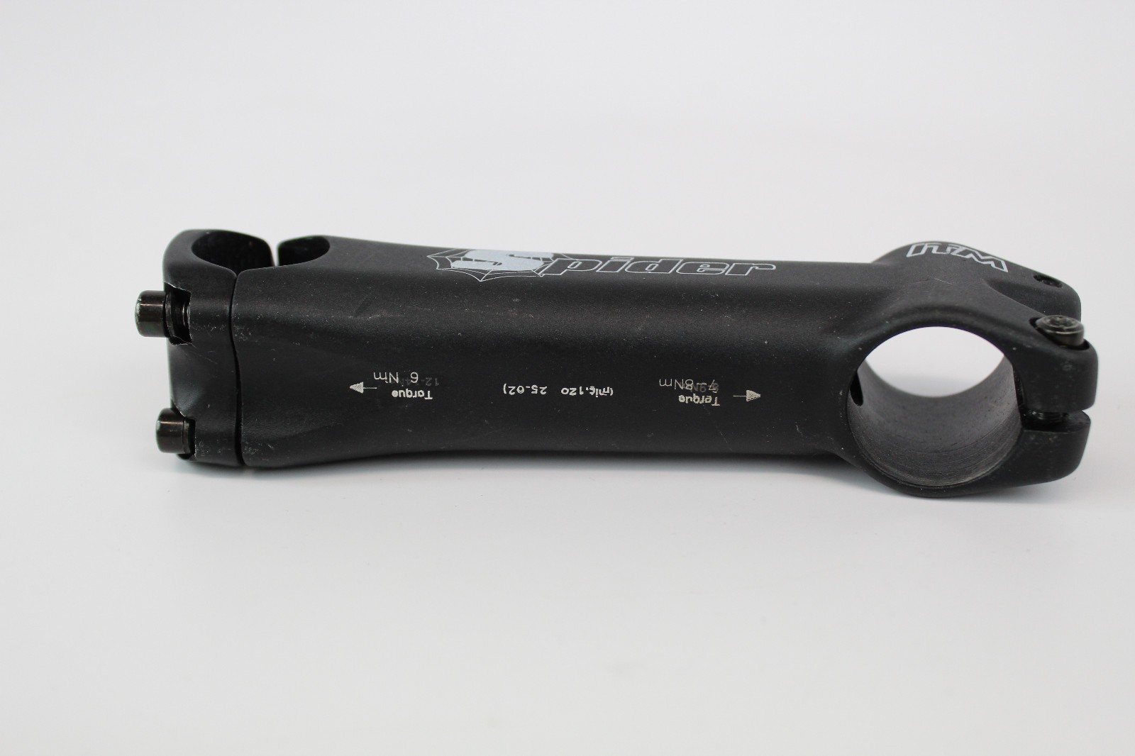 ITM Spider Threadless 120mm Black Road Bike Stem, 25.4mm Clamp, 1-1/8″