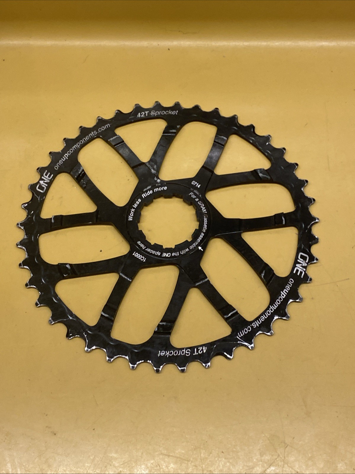 Black OneUp Components 42t Shimano/Sram Cassette Cog Conversion Sprocket