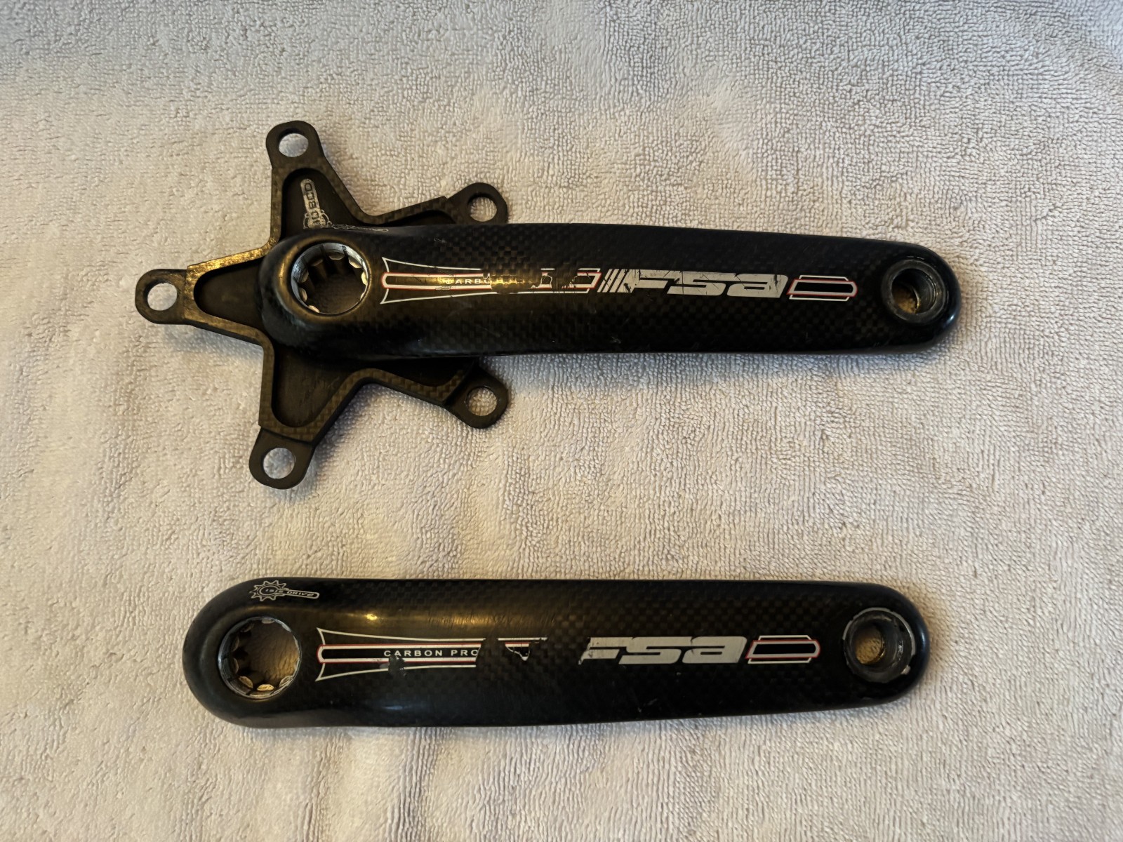 FSA Carbon Pro Team Issue Crankset 175mm with Carbon Spider –VG-EX