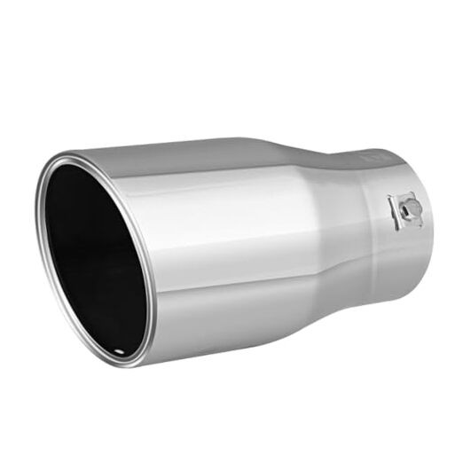 Exhaust Tip, 2-2.75 inch inlet adjustable, Fit 2»/2.25»/2.5»/2.75» Sliver