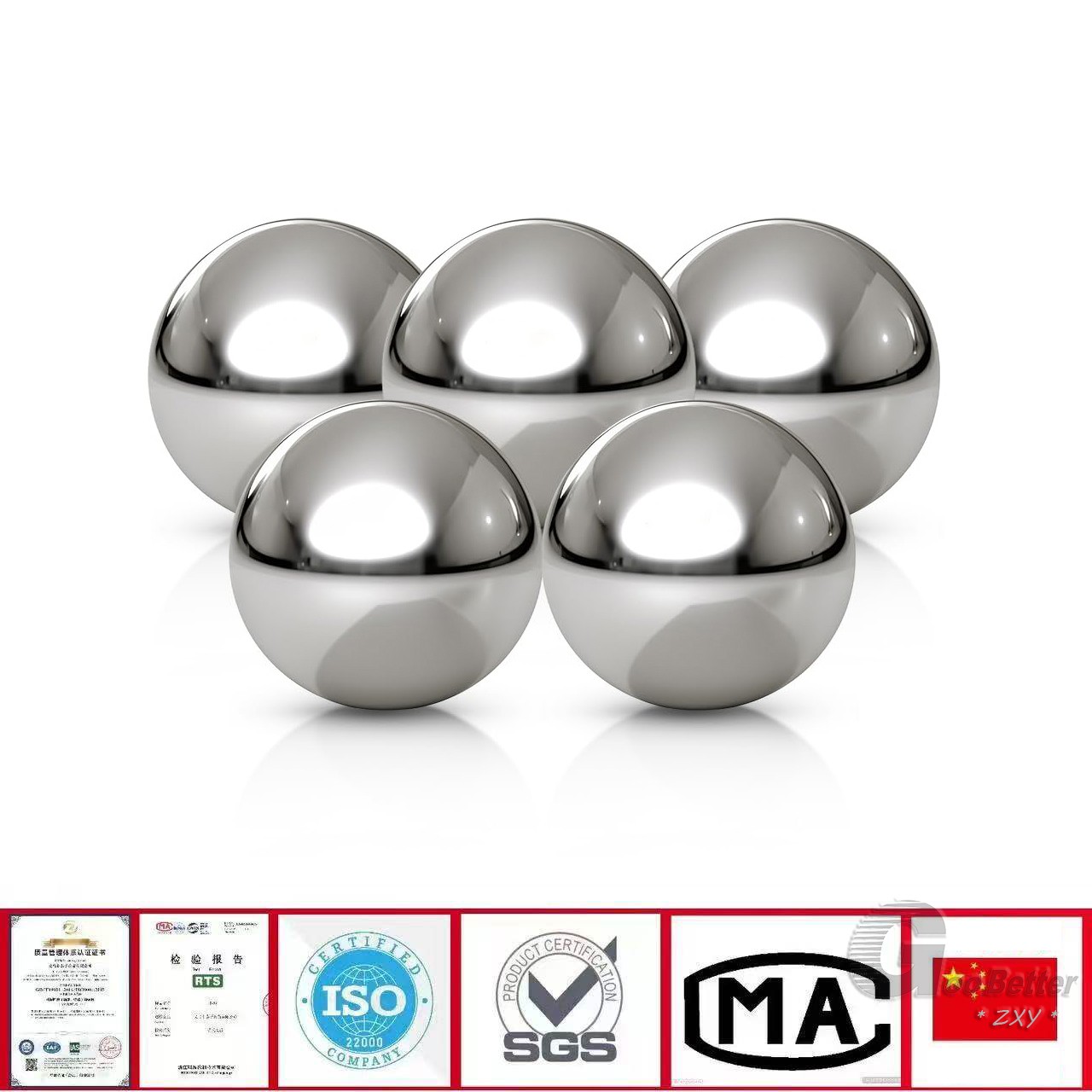 1mm/1.5mm/2.38mm/2.5mm/2.778mm to 100mm AISI 316 Stainless Steel Ball Bearings