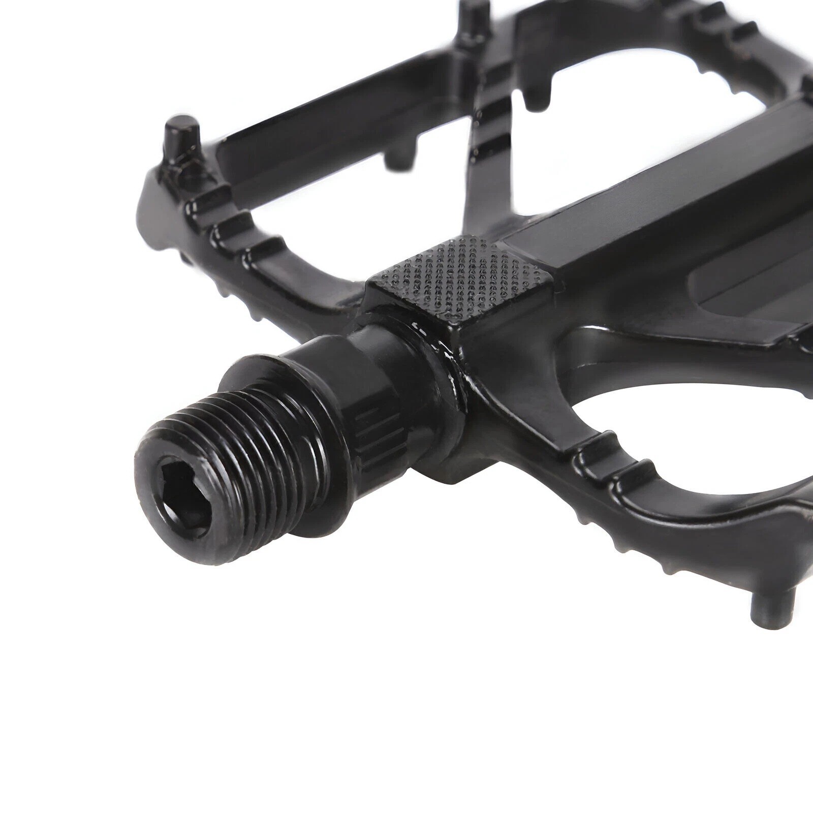 1 Pair 9/16″ Flat MTB Bicycle Pedals Aluminum Alloy Non Slip Cleat Bearing