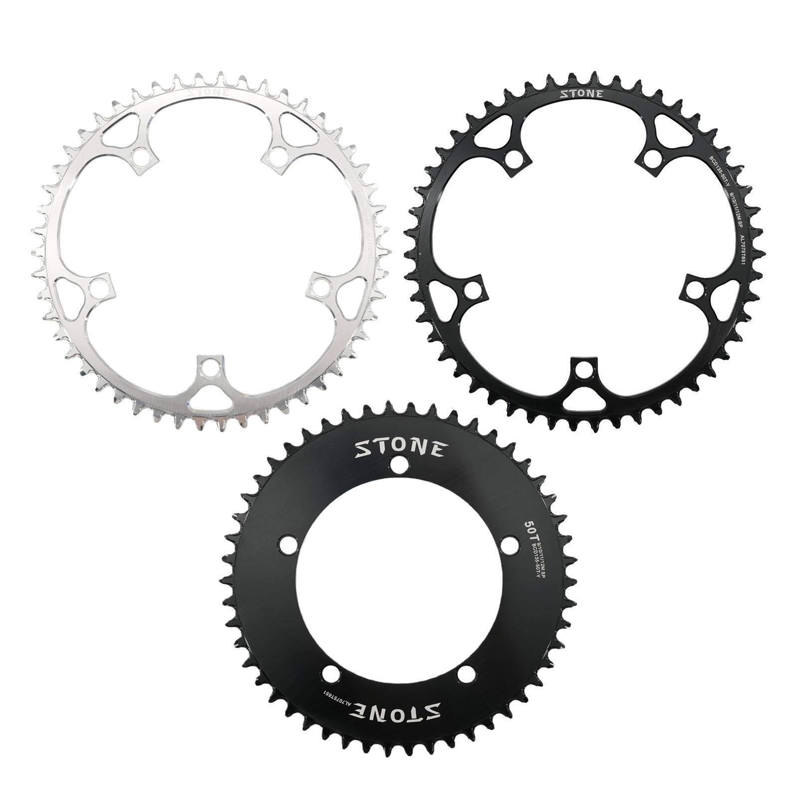 Stone 135BCD Chainring Round Narrow Wide 42t to 60T Road MTB Bike for campagnolo