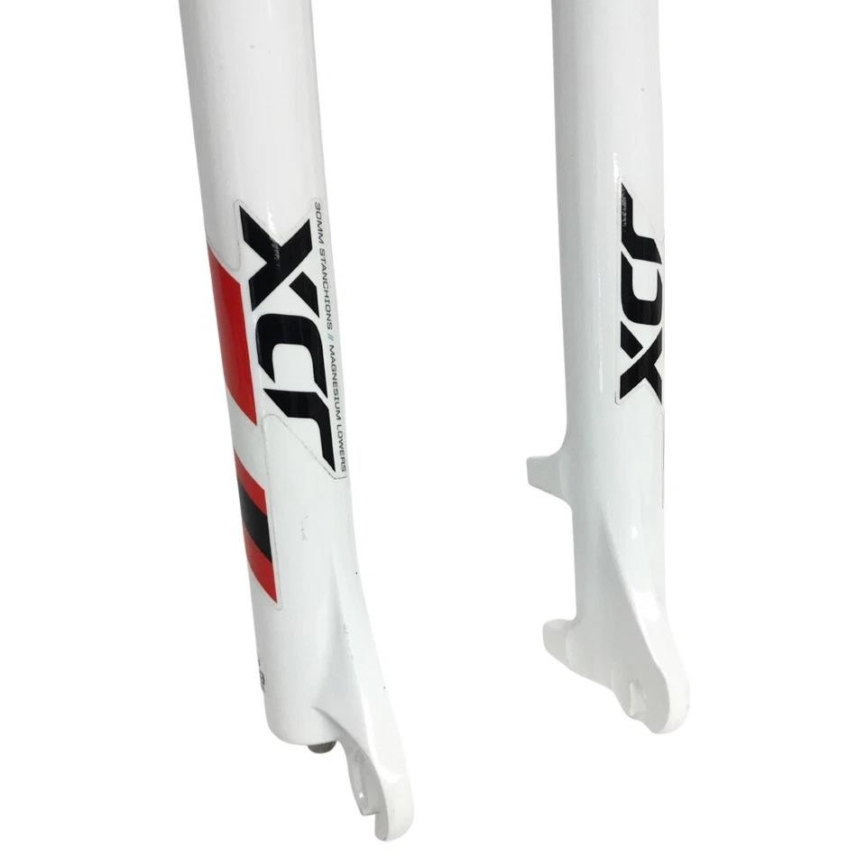 Suntour XCR 29″ Fork 80mm Travel Tapered QR 9×100 White MTB Suspension Lockout