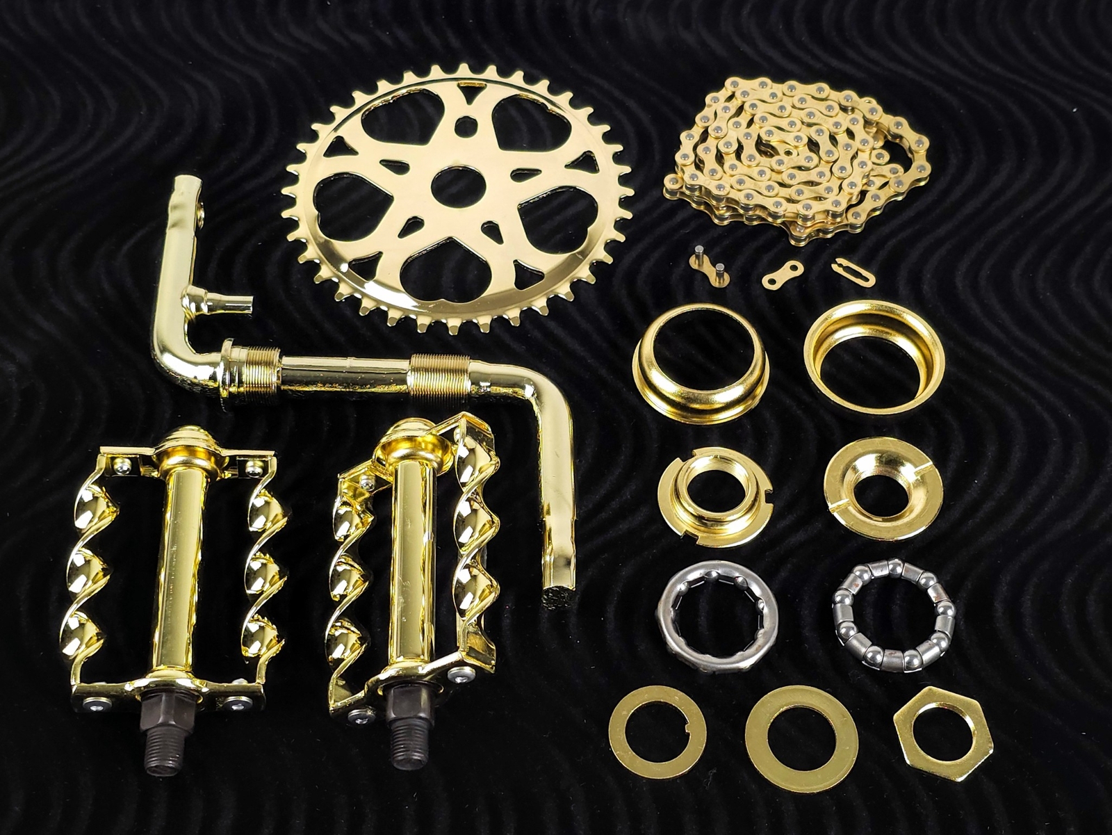 OG LOWRIDER – Regular CRANK PKG – Heart Flat Twisted Pedal Gold