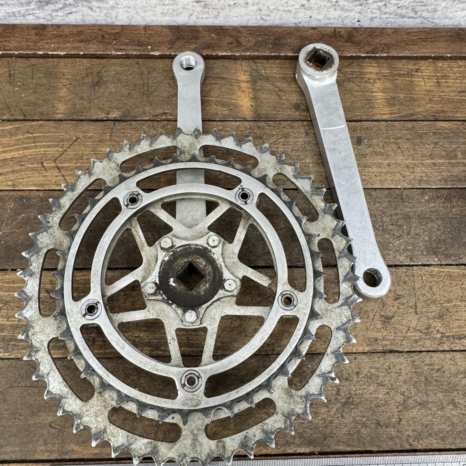 Vintage Stronglight 49D Crankset 170mm 52/40T Road Bike Double Alloy France