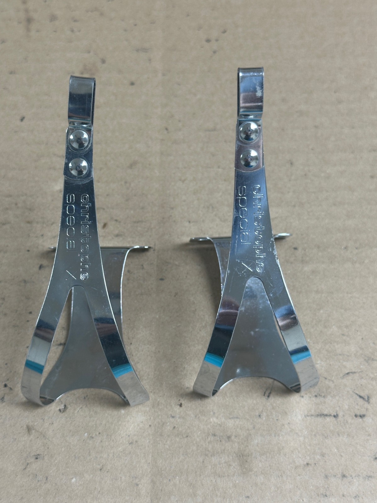 NOS Christophe Special Chromed Steel Toe Clips XL
