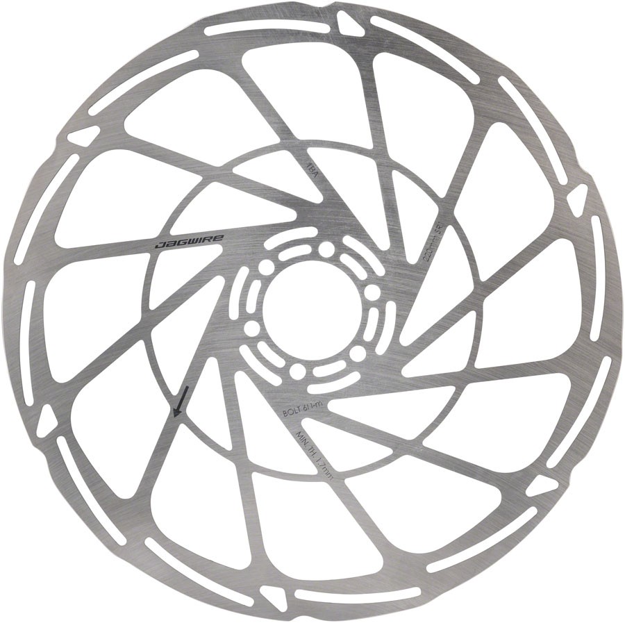 Jagwire Sport SR1 Disc Brake Rotor – 220mm, 6-Bolt, Silver