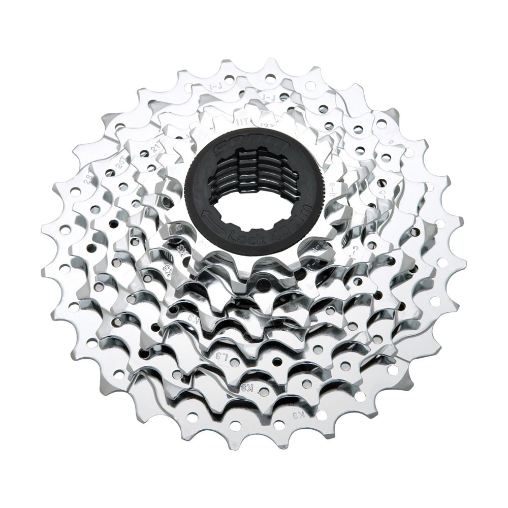 SRAM Bicycle Cassette SRAM PG-850 8-Speed 11-28 Sprocket Silver
