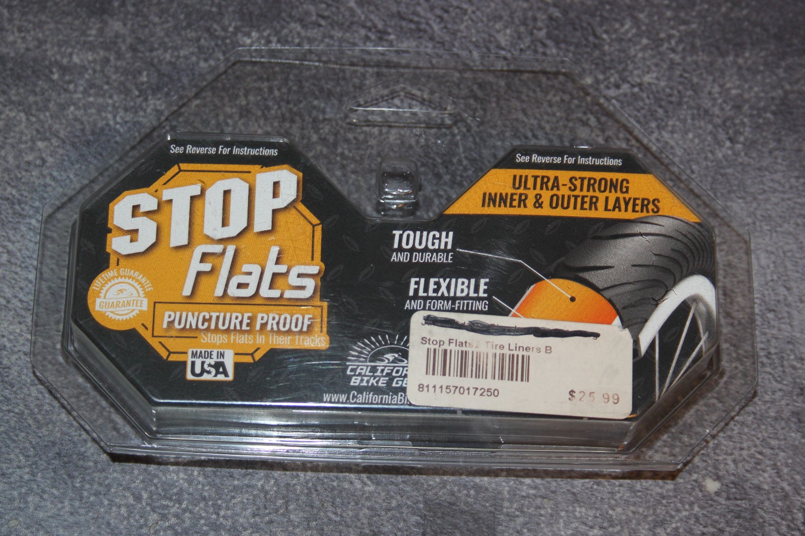 Stop Flats Bicycle Tire Tube Liners 26″ x 2.0″- 2.125″ Brown Puncture Proof,NEW