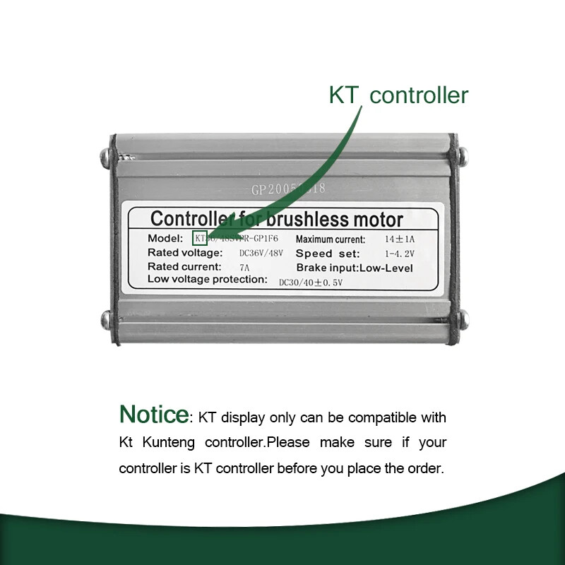 24V 36V 48V E-bike KT Controller LCD Display with USB Function Conversion Kit
