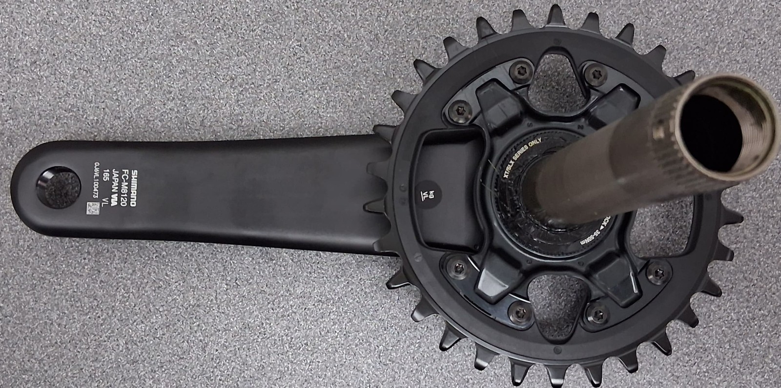 Shimano XT FC-M8120-1 Crankset – 165mm, 12-Speed, DM, 55mm, Hollowtech II *OE*