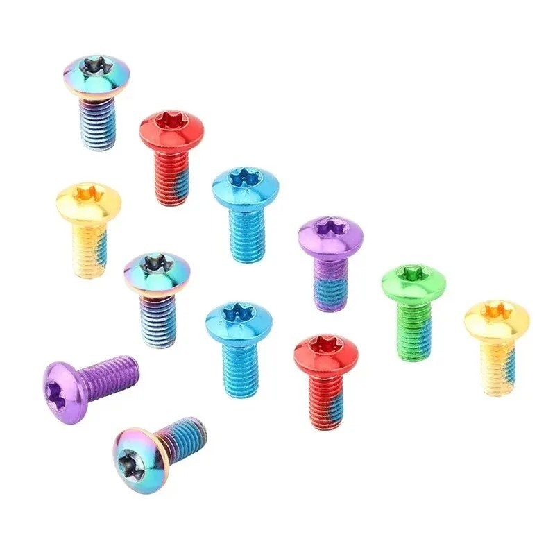 12Pcs MTB Disc Brake Rotor Screws T25 Alloy Steel Bicycle Fixing Bolts Set